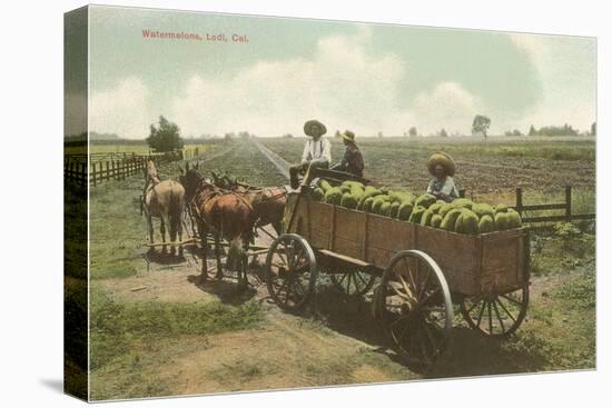 Watermelon in Cart, Lodi, California-null-Stretched Canvas