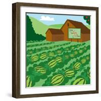 Watermelon Mix-Up - Turtle-Dawn Au-Framed Giclee Print