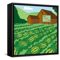 Watermelon Mix-Up - Turtle-Dawn Au-Framed Stretched Canvas