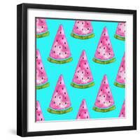 Watermelon Pattern-Maria Mirnaya-Framed Art Print