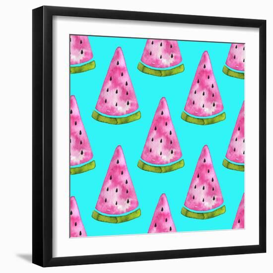 Watermelon Pattern-Maria Mirnaya-Framed Art Print