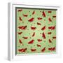 Watermelon Pattern-AnaMarques-Framed Art Print