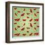 Watermelon Pattern-AnaMarques-Framed Art Print