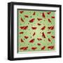 Watermelon Pattern-AnaMarques-Framed Art Print