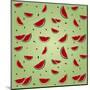 Watermelon Pattern-AnaMarques-Mounted Art Print