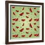 Watermelon Pattern-AnaMarques-Framed Art Print