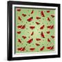 Watermelon Pattern-AnaMarques-Framed Art Print