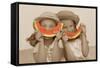 Watermelon Smiles-Betsy Cameron-Framed Stretched Canvas