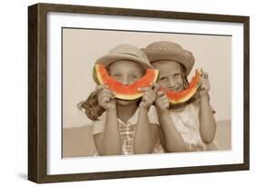 Watermelon Smiles-Betsy Cameron-Framed Art Print