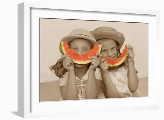 Watermelon Smiles-Betsy Cameron-Framed Art Print