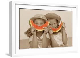 Watermelon Smiles-Betsy Cameron-Framed Art Print