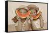 Watermelon Smiles-Betsy Cameron-Framed Stretched Canvas