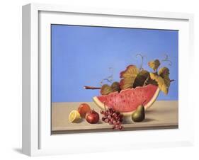 Watermelon Still Life-Hampton Hall-Framed Giclee Print