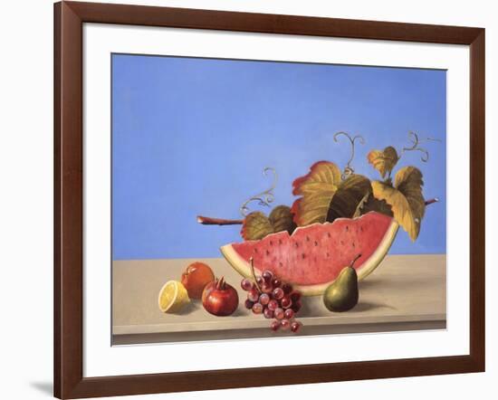 Watermelon Still Life-Hampton Hall-Framed Giclee Print