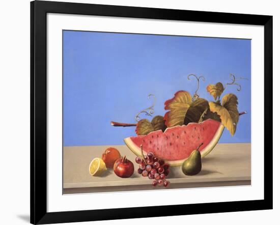 Watermelon Still Life-Hampton Hall-Framed Giclee Print