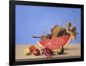 Watermelon Still Life-Hampton Hall-Framed Giclee Print