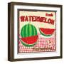 Watermelon Vintage Poster-radubalint-Framed Art Print