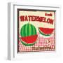 Watermelon Vintage Poster-radubalint-Framed Art Print