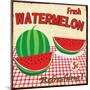 Watermelon Vintage Poster-radubalint-Mounted Art Print