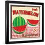 Watermelon Vintage Poster-radubalint-Framed Art Print