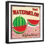 Watermelon Vintage Poster-radubalint-Framed Art Print