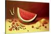 Watermelon-Dory Coffee-Stretched Canvas