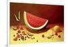 Watermelon-Dory Coffee-Framed Giclee Print