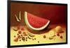 Watermelon-Dory Coffee-Framed Giclee Print