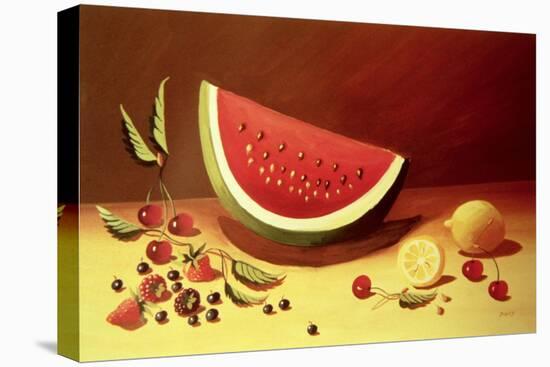 Watermelon-Dory Coffee-Stretched Canvas