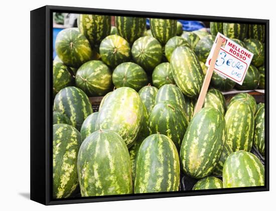 Watermelons for Sale at Capo Market-Matthew Williams-Ellis-Framed Stretched Canvas