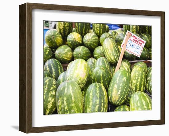 Watermelons for Sale at Capo Market-Matthew Williams-Ellis-Framed Photographic Print