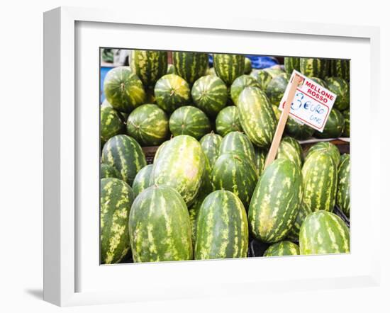 Watermelons for Sale at Capo Market-Matthew Williams-Ellis-Framed Photographic Print