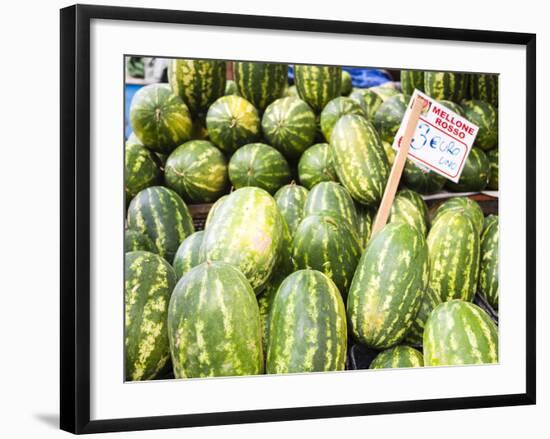 Watermelons for Sale at Capo Market-Matthew Williams-Ellis-Framed Photographic Print