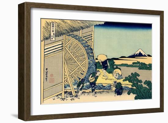 Watermill at Onden, c.1830-Katsushika Hokusai-Framed Giclee Print
