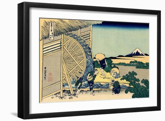 Watermill at Onden, c.1830-Katsushika Hokusai-Framed Giclee Print