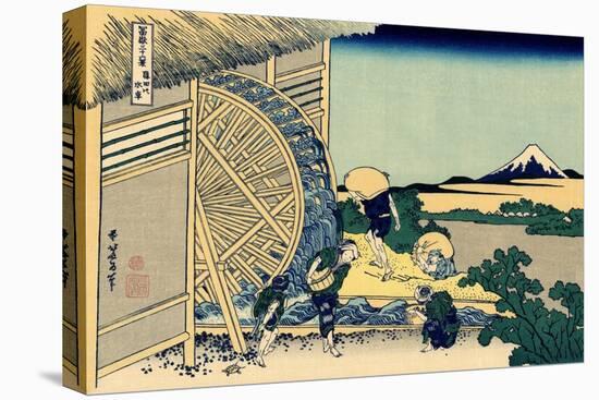 Watermill at Onden, c.1830-Katsushika Hokusai-Stretched Canvas