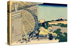 Watermill at Onden, c.1830-Katsushika Hokusai-Stretched Canvas