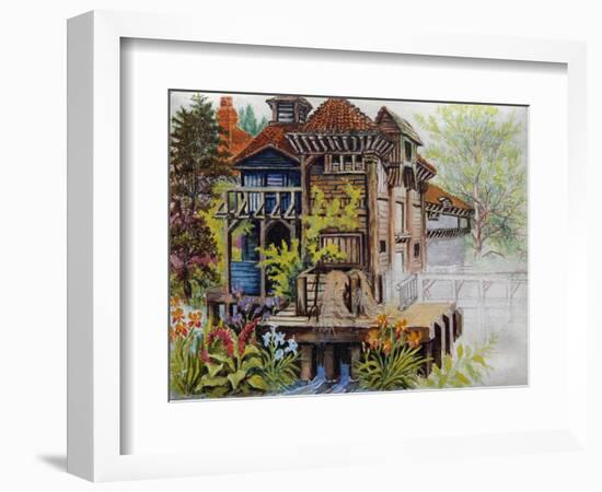 Watermill, C.1935-Louis Wain-Framed Giclee Print