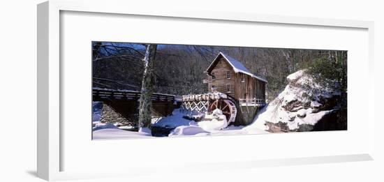 Watermill in a forest, Glade Creek Grist Mill, Babcock State Park, Fayette County, West Virginia...-Panoramic Images-Framed Photographic Print