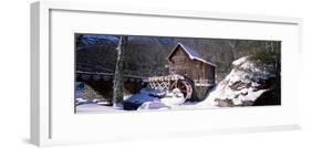 Watermill in a forest, Glade Creek Grist Mill, Babcock State Park, Fayette County, West Virginia...-Panoramic Images-Framed Photographic Print