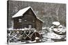 Watermill in a forest in winter, Glade Creek Grist Mill, Babcock State Park, Fayette County, Wes...-Panoramic Images-Stretched Canvas