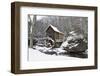 Watermill in a forest in winter, Glade Creek Grist Mill, Babcock State Park, Fayette County, Wes...-Panoramic Images-Framed Photographic Print