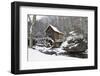 Watermill in a forest in winter, Glade Creek Grist Mill, Babcock State Park, Fayette County, Wes...-Panoramic Images-Framed Photographic Print