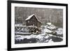 Watermill in a forest in winter, Glade Creek Grist Mill, Babcock State Park, Fayette County, Wes...-Panoramic Images-Framed Photographic Print