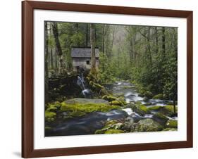 Watermill in Forest by Stream, Roaring Fork, Great Smoky Mountains National Park, Tennessee, USA-Adam Jones-Framed Photographic Print