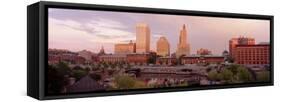 Waterplace Park Skyline Providence Rhode Island, USA-null-Framed Stretched Canvas