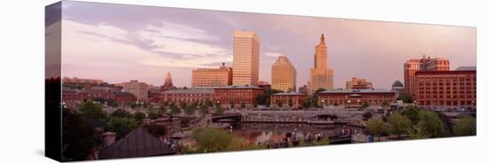 Waterplace Park Skyline Providence Rhode Island, USA-null-Stretched Canvas