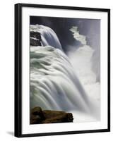 Waters of Gullfoss, Europe's Biggest Waterfall, Thundering Into a Deep Ravine, Iceland-null-Framed Photographic Print