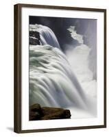 Waters of Gullfoss, Europe's Biggest Waterfall, Thundering Into a Deep Ravine, Iceland-null-Framed Photographic Print