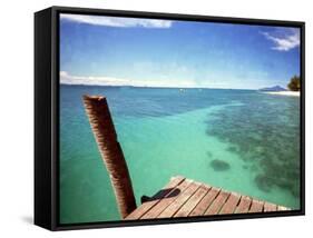 Waters of Pulau Babi Besar Seen from Jetty Islands Malaysia, 1990s-null-Framed Stretched Canvas